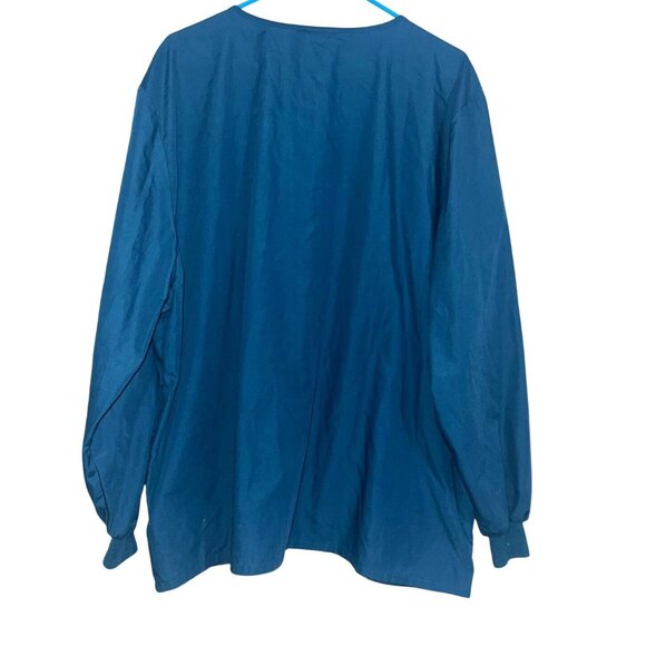 Cherokee Workwear Authentic Button-Up Jacket 2XL Blue 65% Polyester 35% Cotton - Picture 6 of 8